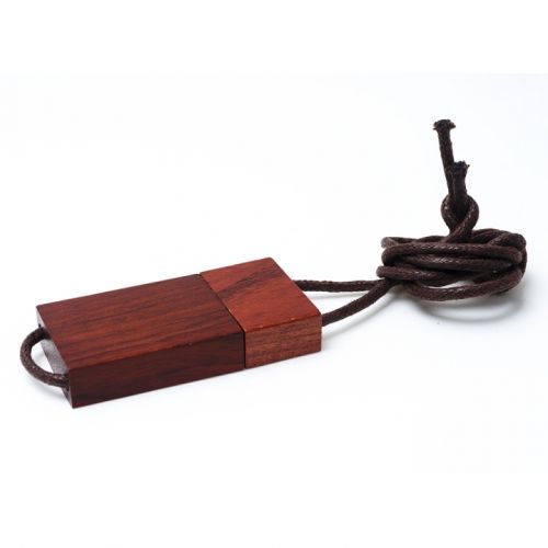 Houten USB-stick met touwtje - Afbeelding 2